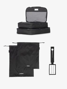 Travel Packing Organizers Set in Black Calpak